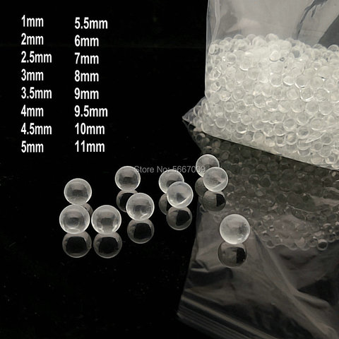 Bolas decorativas de vidrio transparente de alta precisión para experimentos de laboratorio, bolas decorativas pequeñas de 1mm a 11mm, 1000 Uds./2000 Uds. ► Foto 1/6