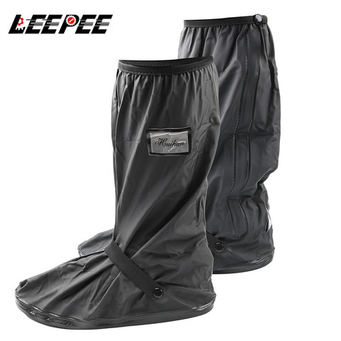 LEEPEE, 1 par de protectores para Botas de lluvia y motocicletas reutilizables, cubiertas antideslizantes para botas, protectores de zapatos Unisex para días lluviosos y nevados ► Foto 1/6