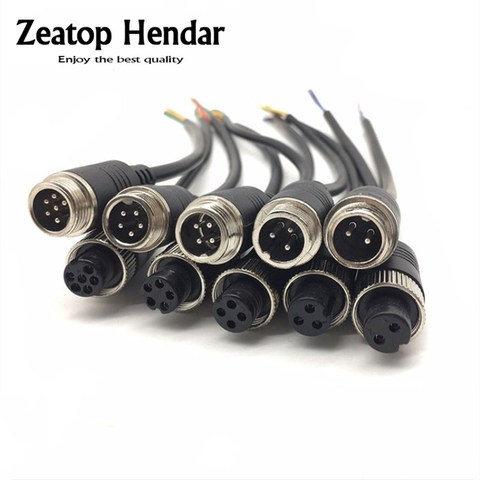 Cable de señal de aviación M12, 2, 3, 4, 5, 6 pines, enchufe macho/hembra, GX12, para cámara de coche, cámara de vídeo DVR, Monitor de CCTV y Subwoofer, 1 Uds. ► Foto 1/6