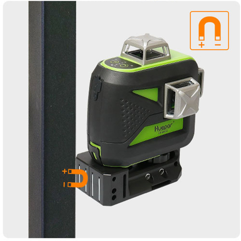 Huepar-Cruz Vertical de 12 líneas 603CG, Detector potente para exteriores, Rayo verde, 3D, autonivelante, nivel láser Horizontal de 360 grados ► Foto 1/6