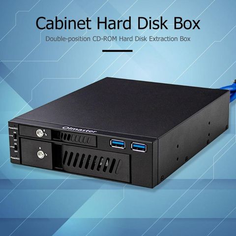 MR-6203-caja de disco duro interno para ordenador de escritorio, Unidad óptica USB Dual, estación móvil, 2,5/3,5 pulgadas ► Foto 1/6