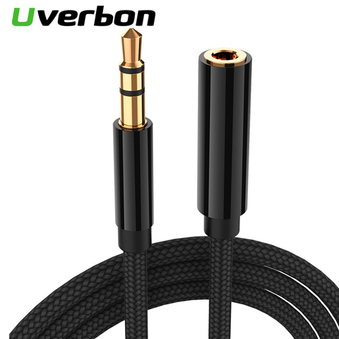 Cable auxiliar de extensión de auriculares 0,5 m/1m/1,8 m/3m/5m, cable de extensión de auriculares 3,5 jack macho a hembra para coche ► Foto 1/6