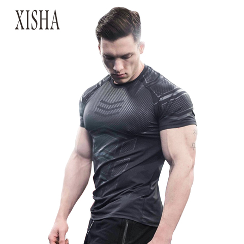 Camiseta deportiva Rashgard para hombre, camisa de secado rápido para gimnasio, entrenamiento, 2022 ► Foto 1/6