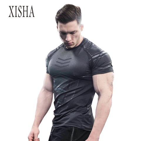 Camiseta de secado rápido para correr para hombre, Tops de compresión para  Fitness, camisetas para gimnasio transpirables, ropa Rashguard, camisas  deportivas para hombre - Historial de precios y revisión