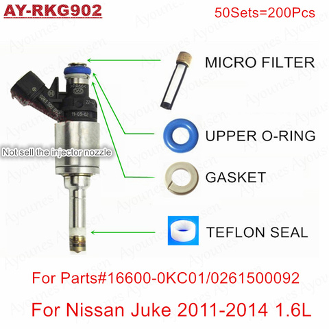 Kits de reparación de inyector de combustible GDI, para piezas 16600-1KC0A 200, Nissan Juke 0261500092-2011 1.6L (AY-RKG902), 50 juegos/2014 Uds. ► Foto 1/4