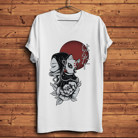 Camiseta divertida de Kimetsu no Yaiba para hombre, ropa informal de anime, Kamado, Nezuko, Demon Slayer, unisex ► Foto 1/3