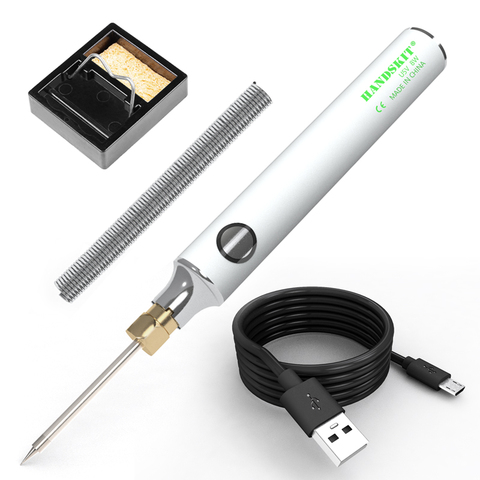 Handskit-soldador eléctrico de Estaño con cargador USB, Kit de cable regulador, soporte de soldadura, 5V, 8W ► Foto 1/6