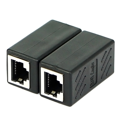 Adaptador de conector de red LAN hembra a hembra, extensor de acoplador, convertidor de extensión de Cable Ethernet RJ45 ► Foto 1/1