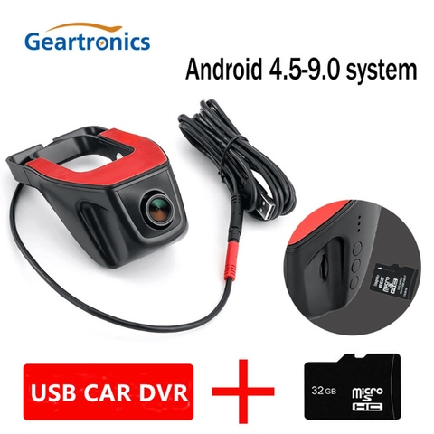 camara para auto Grabadora de conducción android DVR coche dvr Cámara subcámara GPS reproductor vídeo Digital visión nocturna HD 720 P para Android 6,0, 7,1, 4,4, dash cam cámara coche ► Foto 1/6