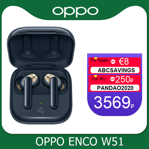 OPPO Enco W51 / W31 TWS Auriculares Bluetooth 5.0 Auriculares inalámbricos para Reno 4 SE Pro 3 Find X2 Pro ACE 2 ► Foto 1/6