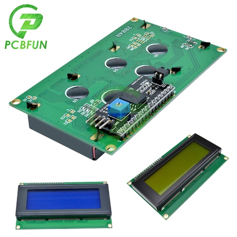 Módulo de pantalla LCD Amarillo/azul LCD2004 + I2C 2004 20x4 2004A, LCD /w IIC/I2C/TWI/Interfaz de serie SPI, adaptador para Arduino ► Foto 1/6