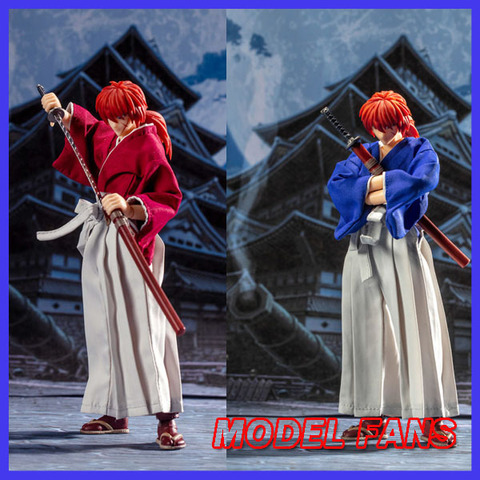 Modelo de ventiladores en stock DASIN anime Rurouni Kenshin HIMURA KENSHIN pvc figura de acción modelo GT juguete ► Foto 1/6
