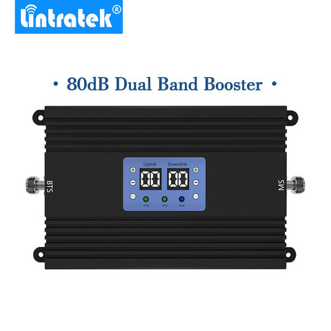 Lintratek-repetidor de señal móvil, amplificador de señal 3G de alta ganancia de 80db, GSM 3G UMTS 2100mhz 900mhz AGC MGC ► Foto 1/6