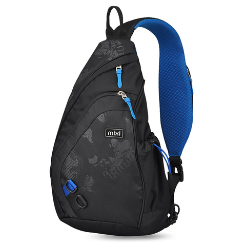 Mochila De moda Mixi 2022 para hombre, bolso de hombro al pecho, mensajero masculino, bolso de colegio para chicos, bolsa de viaje informal negra de 17 y 19 pulgadas ► Foto 1/6