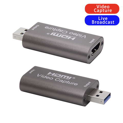 4K Tarjeta de captura de vídeo USB 3,0 USB2.0 compatible con HDMI Grabber grabadora para PS4 DVD juegos videocámara cámara de grabación de Streaming en directo ► Foto 1/6