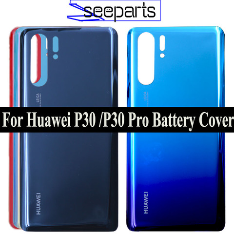 Tapa de la batería para Huawei P30 Pro VOG-L09 VOG-L04 cristal de la cubierta de atrás de piezas de reparación para Huawei P30 ELE-L09 ELE-L29 cubierta ► Foto 1/5