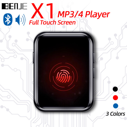 BENJIE X1-reproductor MP3 completamente táctil, por Bluetooth, reproductor de Audio portátil Con altavoz incorporado, Radio FM, grabadora, E-Book ► Foto 1/6