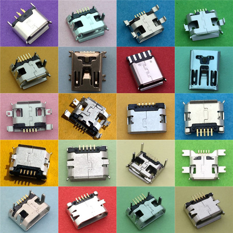 20 modelos Micro USB 5pin conectores hembra para conectores de carga del teléfono móvil zócalo SMT Jack para datos de puerto de conector PCB Junta envío de la gota ► Foto 1/6