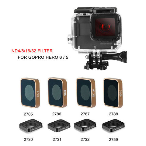 Filtro de lente de cámara de densidad neutra ND4/8/16/32 impermeable para Gopro Hero 7 Black 6 5, nuevo Protector de lente para Cámara de Acción ► Foto 1/6