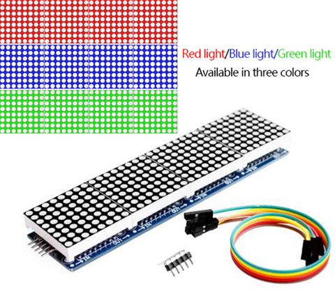 Max7219 Módulo de matriz de puntos Control Módulo de microordenador de un solo Chip pantalla 4 en 1 Enviar Línea 5P (H6a4) ► Foto 1/6