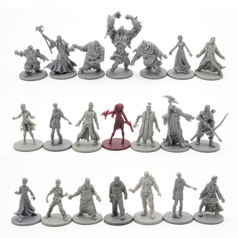 10 unids/lote TRPG juego Zombicide 2nd verde horda héroes sobrevivientes walker corredor abominación zombis miniaturas figuras ► Foto 1/1