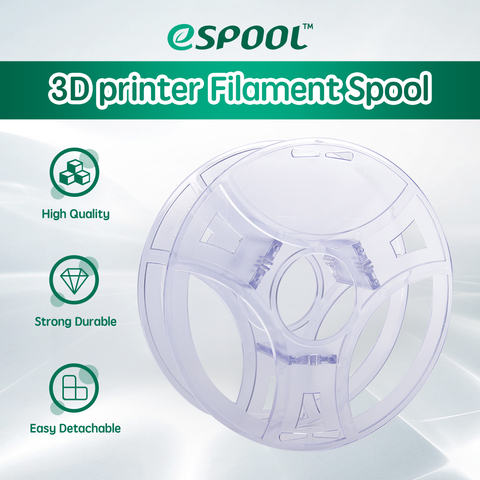 ESUN-carrete de filamento 3D reutilizable, carrete de recarga de impresión 3D transparente, carrete de filamento removible para 1KG PLA PETG ► Foto 1/5