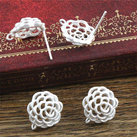 6 piezas (3 pares) 12x11mm Chapado en plata mate ganchos para pendientes alambres para mujeres hechas a mano pendientes de joyería de moda (L2-17) ► Foto 1/1