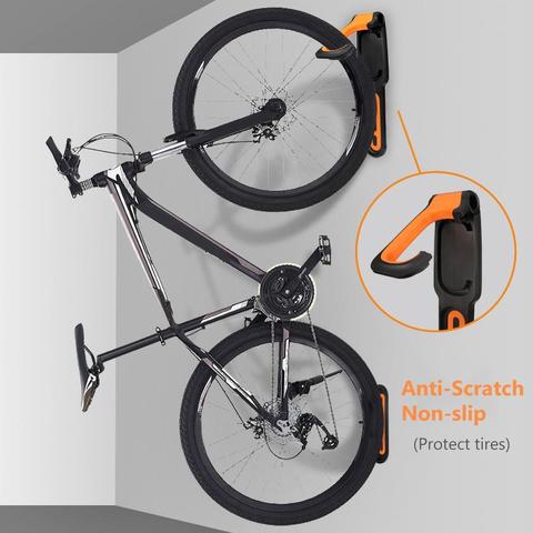Soporte colgante de acero para bicicleta, colgador de pared de Material para bicicleta, con ahorro de espacio ajustable ► Foto 1/6
