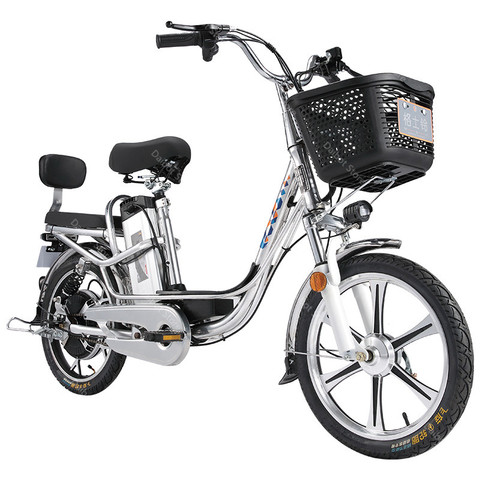 Bicicletas eléctricas para adultos, dos ruedas, 18 pulgadas, 48V, 350W, alcance 80KM, batería extraíble ► Foto 1/6