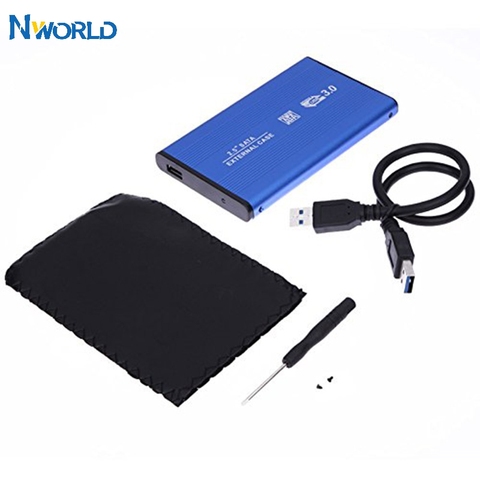 Nueva funda de 2,5 pulgadas para portátil SATA HDD a Sata USB 3,0 SSD HD Disco Duro caja de almacenamiento externo con Cable USB 3,0 ► Foto 1/6