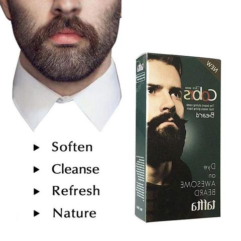 Tinte para Barba BellyLady para hombres, Color rápido, tinte en crema para Barba Negra Natural con 1 par de guantes desechables ► Foto 1/6