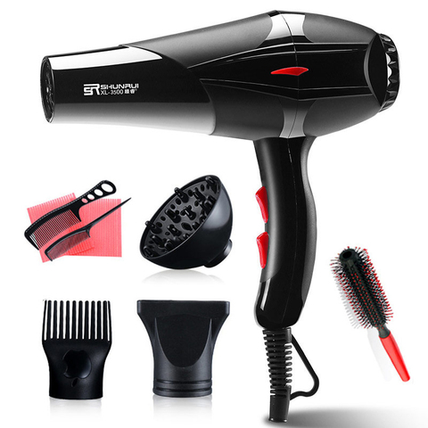 Secador de pelo profesional de 100-240V 3200W herramientas de estilismo de salón de barbería de gran potencia secador de aire caliente/frío con ajuste de 2 velocidades ► Foto 1/6