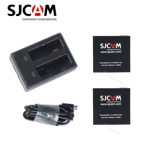 Original SJCAM SJ8 los accesorios de la serie Dual cargador + 2 piezas 1200 mAh Li-Ion batería para SJ8 Pro/SJ8 Plus /SJ8 aire Cámara de Acción ► Foto 1/6