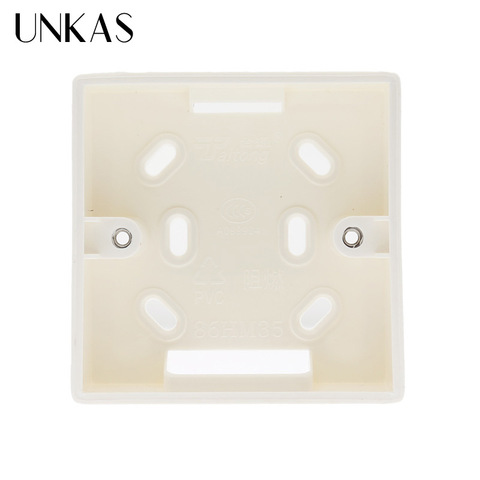 UNKAS-caja de montaje externo, 86mm * 86mm * 34mm para Interruptor táctil estándar de 86mm y enchufe aplicable para cualquier posición de superficie de pared ► Foto 1/5