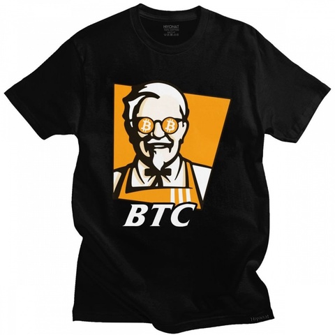 Camiseta divertida de Bitcoin para hombres, camisa de manga corta BTC Original, con cryptocurrence Top, Blockchain, de algodón ► Foto 1/6