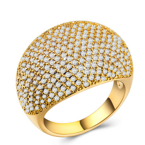 Milangirl-anillos grandes de circonia cúbica para mujer, joyas ostentosas para mujer, joyería de compromiso de boda ► Foto 1/6