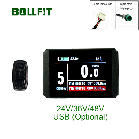 BOLLFIT-Kit de conversión de bicicleta eléctrica, Kit de 8 pantallas LCD KT lcd8h lcd8 ► Foto 1/6