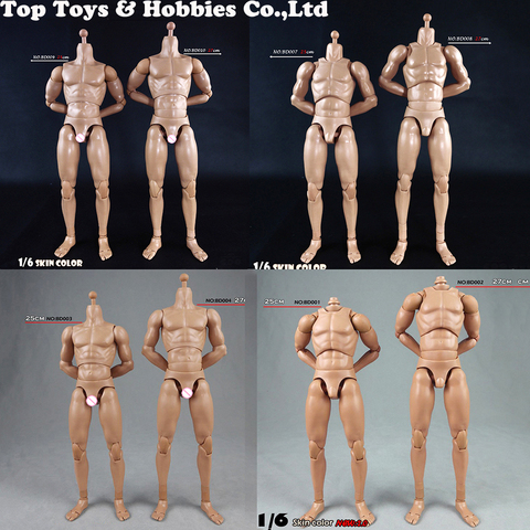 27cm/25cm BD001/BD002/BD003/BD004/BD009/BD010 1/6 estándar músculo cuerpo hombros angostos 2,0 modelo 12 