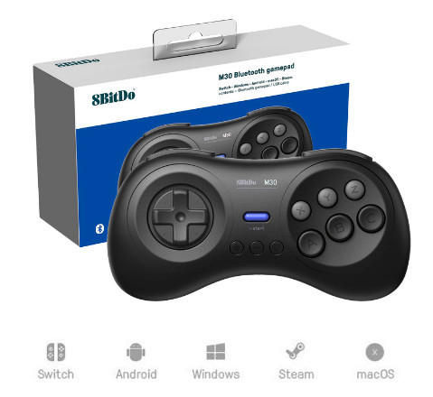 8BitDo M30 Bluetooth Gamepad para Sega Genesis Mega Drive estilo para interruptor PC MAC vapor Smartphone juego inalámbrico control ► Foto 1/6