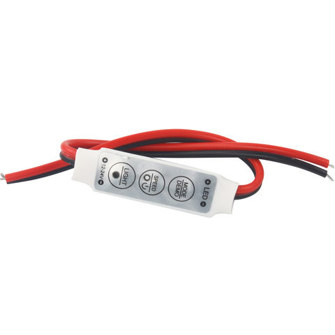 DC 12-24V 6A Mini 3 Llaves controlador regulador Led interruptor en línea para 3528 de 5050 de 5630 cinta de LED de único Color cinta de luz led ► Foto 1/6