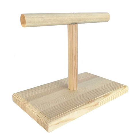 Juguete de madera portátil para formación de loros, mascotas, plataforma de soporte acanalado, juguetes de molienda de patas de pájaros ► Foto 1/6