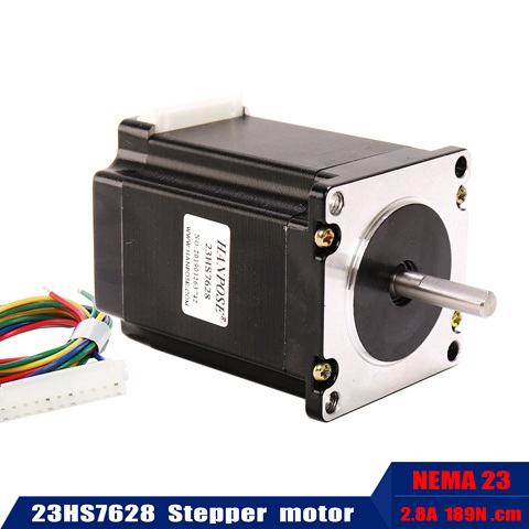 Envío gratis 2 Fase 4-lleva 189N.CM 76mm CNC Nema23 Motor paso a paso 3D impresora 23HS7628 para 3D impreso piezas médico Industrial ► Foto 1/6