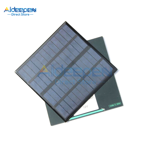 Mini Panel Solar de 12V y 250mA 3W, pequeño cargador Solar de 18V para uso doméstico, iluminación de jardín Solar de 145x145MM ► Foto 1/4