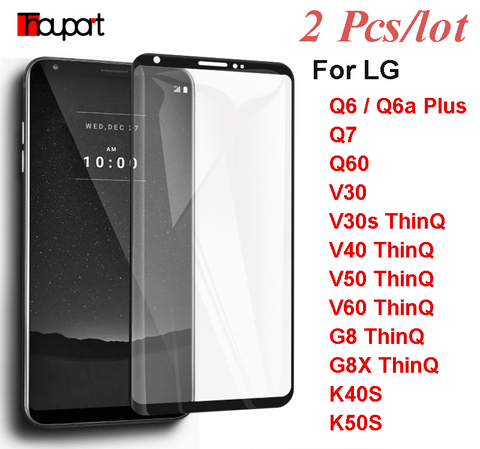 Vidrio Templado completo para LG V60 K51 K61 K40 K50S K51S G8X ThinQ V30 V40 Protector de pantalla para LG K40S K41S película protectora de vidrio ► Foto 1/6