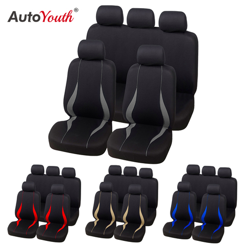 AUTOYOUTH-fundas universales para asientos de coche, 9 Uds., fundas de asiento de automóvil, para Kalina, Grantar, Lada, Priora, Renault, Logan ► Foto 1/6