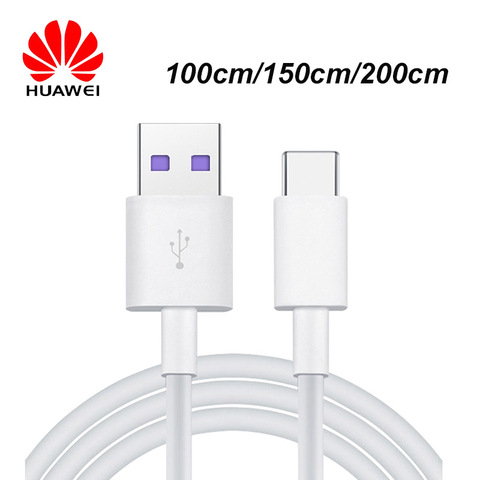 1/1 5/2m Original sobrecargar 5A Cable USB tipo C cargador rápido Cable Huawei P30 P20 pro amigo 20 10 P10 más Honor 20 V30 V10 V20 ► Foto 1/6