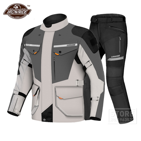 LYSCHY-Chaqueta para motocicleta, traje de Moto de verano, chaqueta de Motocross, transpirable, impermeable, protección de motocicleta ► Foto 1/6