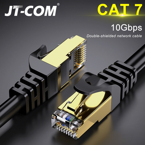 Cable Ethernet CAT7 10Gb, Cable de red Lan RJ45, parche Ethernet, CAT 7, para ordenador, enrutador y portátil ► Foto 1/6