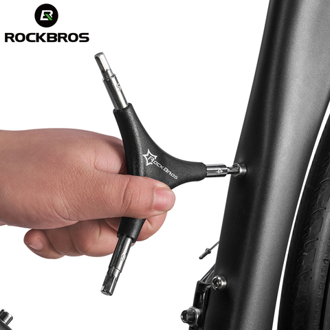 ROCKBROS bicicleta ruedas ciclo Mini herramientas de reparación multifunción triángulo llave herramientas 4mm 5mm 6mm Allen herramientas de mano llave ► Foto 1/6