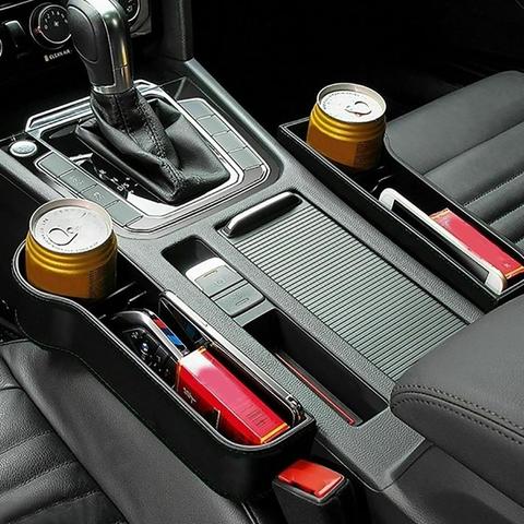 Caja de almacenamiento Universal de plástico para asiento de coche, organizador de vaso para teléfono, accesorios de diseño exclusivo, 1 par ► Foto 1/6